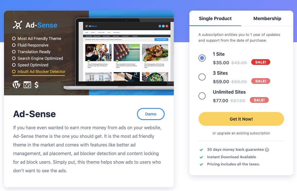 Theme Ad-Sense, phân phối quảng cáo tốt hơn cho blog