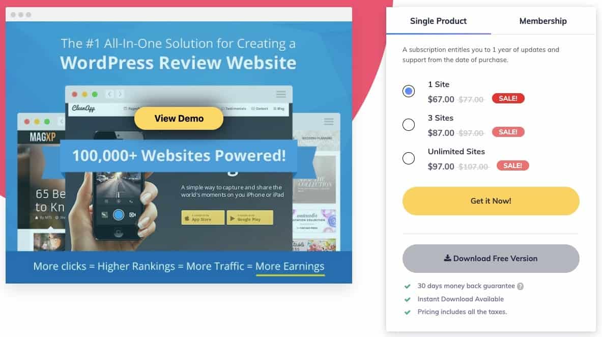 WP Review Pro plugin